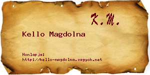 Kello Magdolna névjegykártya